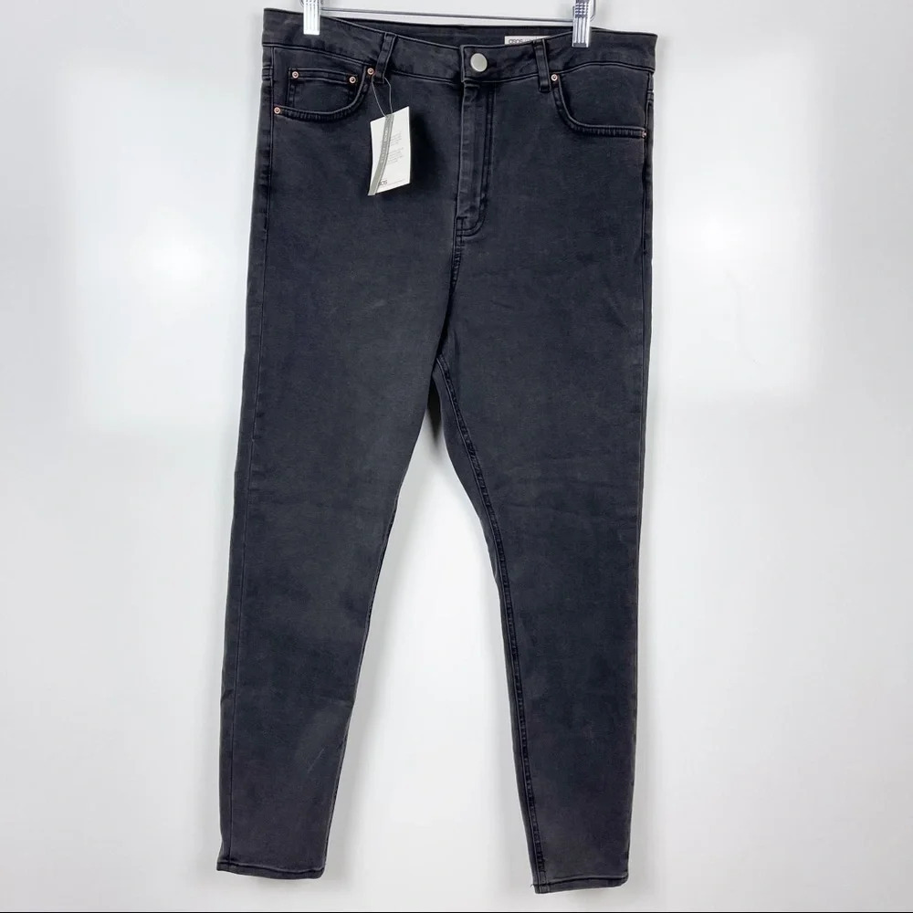 ASOS Dark Gray High Waisted Skinny Jeans Women’s Size 34 Denim New